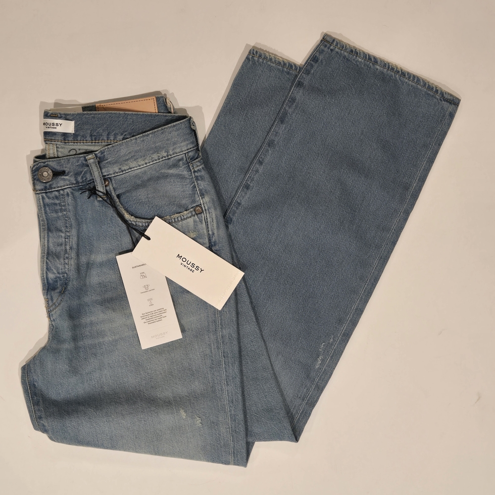 NWT- MOUSSY VINTAGE MV Goulds Straight Leg Light Blue Jean Women's Size 27 - Picture 8 of 14
